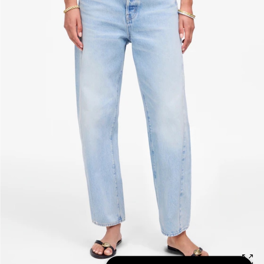 Madewell Light Blue Women's pieced barrel leg Jeans